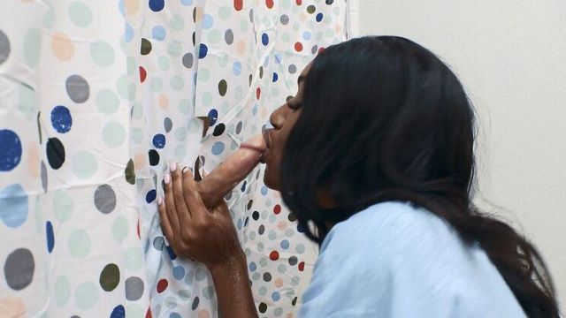 ⁣Shower Curtain Glory Hole Surprise 