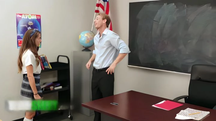 The Teacher Fucked The Student In A Tight Pussy, For The Sake Of Credit 